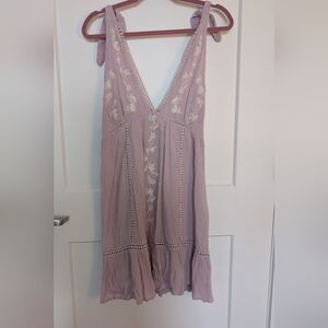 Jessica Simpson Light Purple Crochet Detail Dress